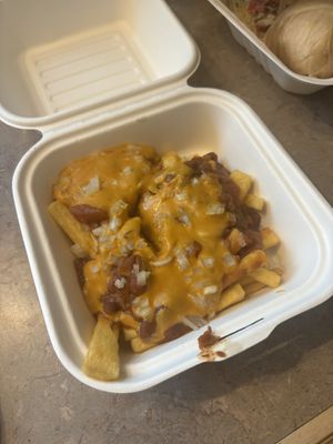 chili cheese chickpea fries   at Vedged Out in Waterford