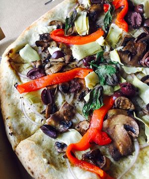 Primavera pizza at Famoso Neapolitan Pizzeria in Edmonton