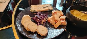 Vegan cheese board at Speechless in Paris