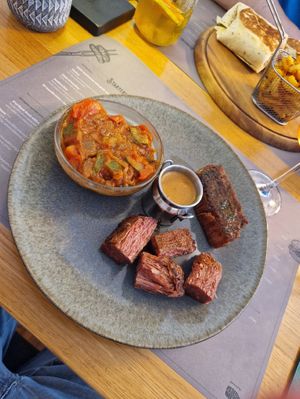 My portion (looks smaller than it was) at REDEFINE -  Soul Food in Salzburg