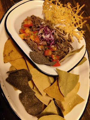 Refried beans at MonChidos in Barcelona
