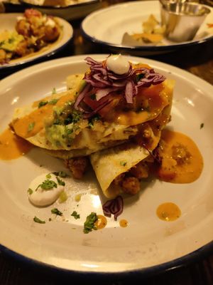 Quesadillas at MonChidos in Barcelona