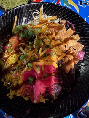 Delicious bowl of vegan goodness at Alto Cinco in Syracuse