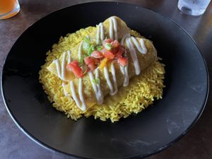 vegan enchiladas  at Alto Cinco in Syracuse