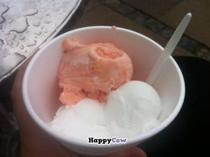 Pink grapefruit, Elderflower and Lemon Sorbet (vegan) at Isobar in Copenhagen