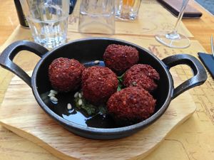 Polpette vegane at Taverna 51 in Rome