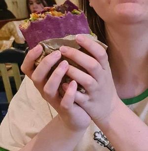 Plant based tortilla sandwich - forgot to take a photo before eating it! at DisneySea - Miguel's El Dorado Cantina in Chiba