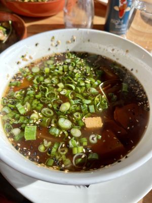 Vegan hot & sour soup  at Bao Brewhouse in Denver