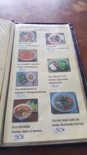 Menu first page at Halo in Ho Chi Minh City