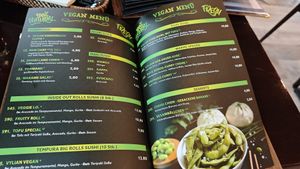 Vegane Speisekarte at VYLIAN Restaurant in Ehingen