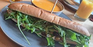 Chickpea sandwich at The Griffin  in Glasgow