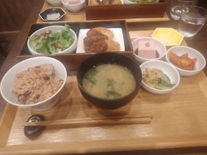 Dinner set at Komaki Shokudo in Tokyo