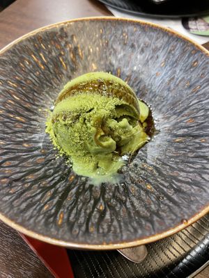 Greentea icecream  at Komaki Shokudo in Tokyo