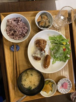 the karaage is exceptional  at Komaki Shokudo in Tokyo