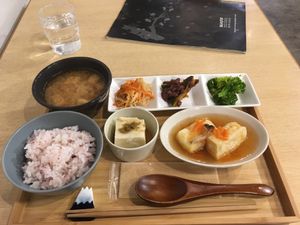 tofu platter- really good! at Komaki Shokudo in Tokyo