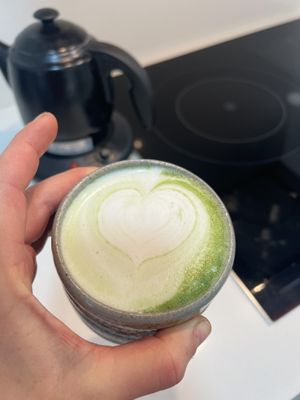 Matxa latte  at La Nevateria in Girona
