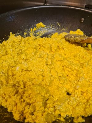 Scrambled tofu at Jeuthes in Norsjoe