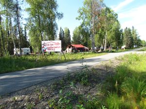From the highway (mile 1.2) at Payo's Thai Kitchen in Talkeetna