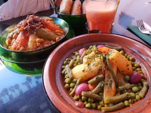 Cuscús vegano en Marrakech, Marruecos.  at Viajes Veganos in Barcelona