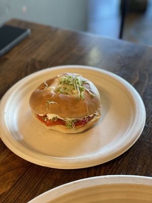 #2 bagel   at Crepes Bistro in Santa Clara