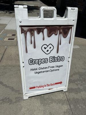 Vegan options   at Crepes Bistro in Santa Clara