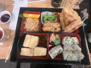 Veggie Bento box at Totoro in Ann Arbor
