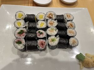 A variety of vegetable sushi   at Totoro in Ann Arbor