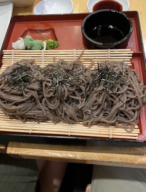 Zaru Soba noodles (without vegetable tempura)  at Totoro in Ann Arbor