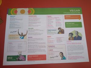 Vegan menu at Lounges - Portivo Lounge in Gloucester