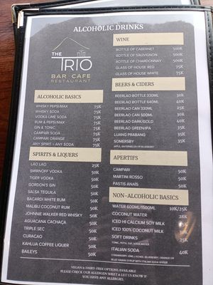   at The Trio Bar in Nong Khiaw