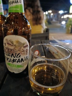 Local beer is good at The Trio Bar in Nong Khiaw