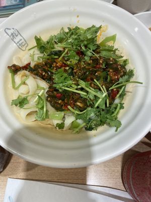 Bibimmyeon (noodles)   at Songhwasansi Dosakmyeon - 송화산시 도삭면 in Seoul