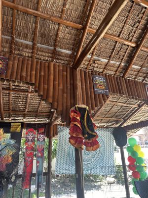 Covered outdoor dining   at Cali Tacos in Dumaguete