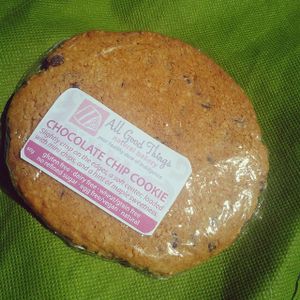 Vegan chocolate chip cookie from All Good Things.  at Alderney Landing Farmer's Market in Dartmouth