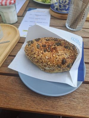 Fake-chicken sandwich 🥪 at Piccola Cafe in Ljubljana