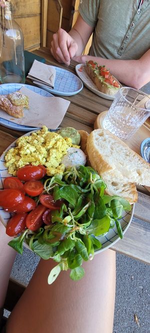 Scrambled "egg" at Piccola Cafe in Ljubljana