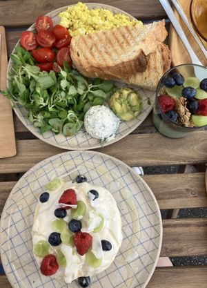 Fluffy pancakes and Big breakfast:)  at Piccola Cafe in Ljubljana