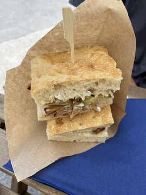 "Čikn melt"  at Piccola Cafe in Ljubljana