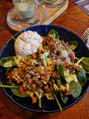 Protein bowl at Piccola Cafe in Ljubljana