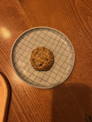 Pistachio cookie  at Piccola Cafe in Ljubljana