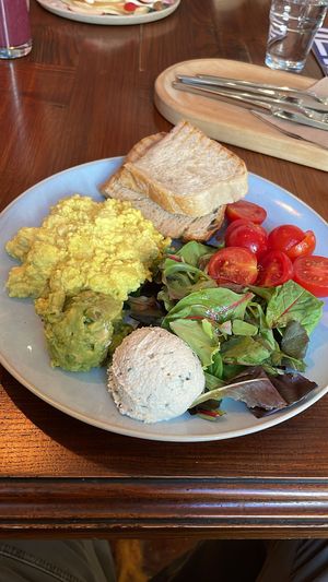 Savory breakfast   at Piccola Cafe in Ljubljana