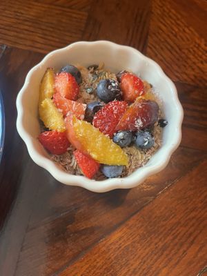 small yogurt bowl included in the big breakfast  at Piccola Cafe in Ljubljana