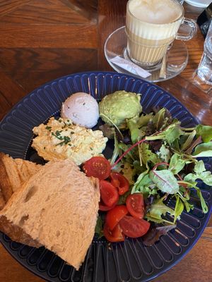 Big breakfast (sourdough bread has me still salivating)  at Piccola Cafe in Ljubljana