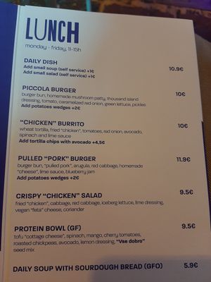  at Piccola Cafe in Ljubljana