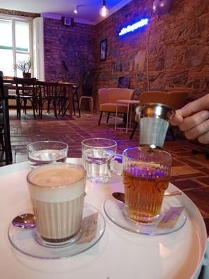 Chai latte and herbal tea ☕🍵 at Piccola Cafe in Ljubljana