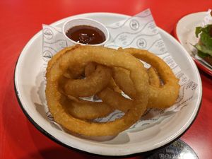 Onion rings at El Pibe  in Barcelona