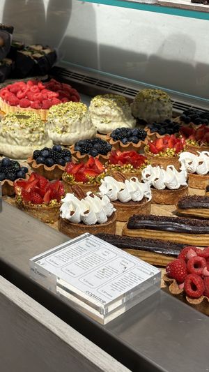 Pastries & Cakes, most of them Vegan   at Copains - Tiquetonne  in Paris