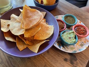 Mixed dips y chips (with changed dips, also starter)  at Enchilada in Cologne
