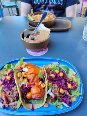 Zwei verschiedene Tacos und gegrillte Avocado at Enchilada in Cologne