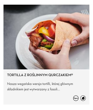 Tortilla with vegan chicken   at Green Caffè Nero in Krakow